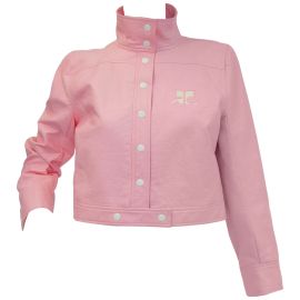 1970s Courreges Bubblegum Pink Vinyl Mod Jacket at 1stDibs at 1stdibs