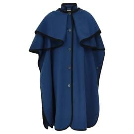 1976 Ballets Russes Yves Saint Laurent Peacock Blue Cape For Sale at 1stDibs at 1st Dibs