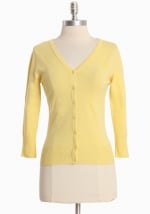 Simple yellow cardigan at Ruche