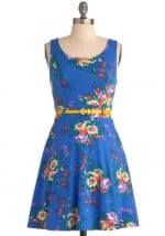 Blue floral dress like Annies at Modcloth