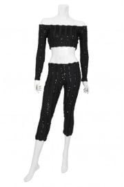 198039s Betsey Johnson Punk Label Sequin Stretch Crop Top amp Leggings - Timeless Vixen at Timeless Vixen