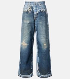 1981 trompe l\'œil wide-leg jeans at Mytheresa