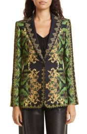 1Alice Olivia Mixed Scarf Print Blazer at Nordstrom