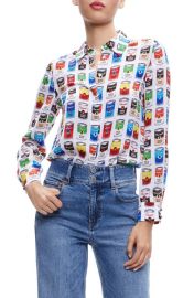 1Alice Olivia Willa Pop Art Silk Shirt at Nordstrom