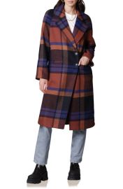 1Avec Les Filles Walker Relaxed Fit Plaid Coat at Nordstrom