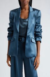 1Cinq Sept Cheyenne Satin Blazer at Nordstrom