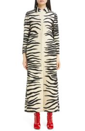 1Dries Van Noten Rilke Zebra Stripe Overcoat at Nordstrom