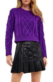 1English Factory Crop Cable Stitch Sweater at Nordstrom