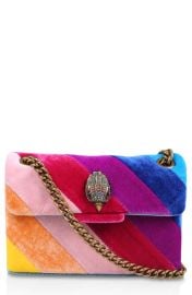 1Kurt Geiger London Rainbow Shop Mini Kensington Velvet Bag at Nordstrom