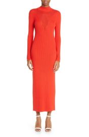 1Lela Rose Mock Neck Rib Sweater Sheath Dress at Nordstrom