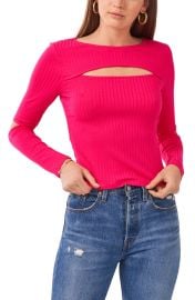 1STATE Long Sleeve Cutout Top at Nordstrom