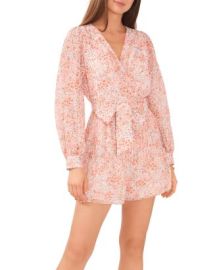 1STATE Printed Tie Waist Romper Bloomingdales at Bloomingdales