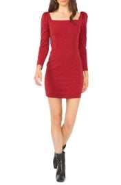 1STATE Square Neck Princess Seam Minidress at Nordstrom