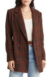 1Treasure Bond Double Breasted Plaid Coat at Nordstrom