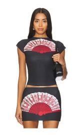 1xblue Kitana Tshirt In Black at Revolve