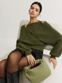 2 in 1 Bat Sleeve Halter Knit Top at Commense
