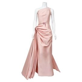 2007 Christian Dior by John Galliano Blush Pink Silk Asymmetric Sculptural Gown at 1stDibs at 1st Dibs