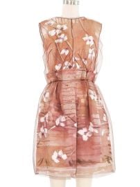 2008 Dolce amp Gabbana Hand Painted Floral Silk Organza Dress at Arcade Shops