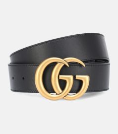 2015 Re-Edition wide leather belt in black - Gucci at Mytheresa