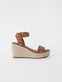 221FARDANESUEDE Wedge sandals with suede straps - Pumps  Sandals  at Maje