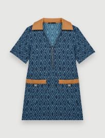 222RIJEAN Denim-effect jacquard dress - Dresses - com at Maje