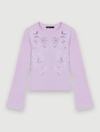 223MYSANY Sweater with openwork motifs - Sweaters Cardigans - com at Maje