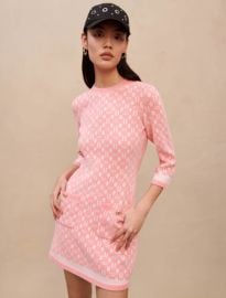 223ROADINA Pink jacquard dress - Dresses - com at Maje