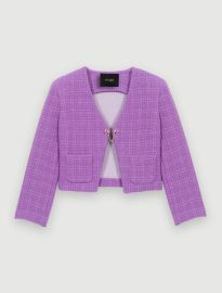 223VAPRAIA Cropped tweed jacket - Coats Jackets - com at Maje