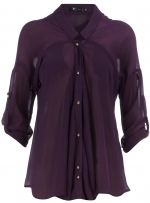 Purple button up blouse like Pennys at Dorothy Perkins