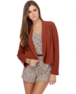 Rust coloured blazer like on Hart of Dixie at Lulus