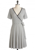 Stripe wrap dress at Modcloth