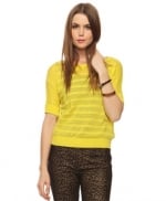 Yellow striped sweater at Forever 21