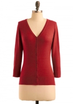 Red cardigan like Annies at Modcloth