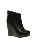 Black wedged ankle boots at Asos