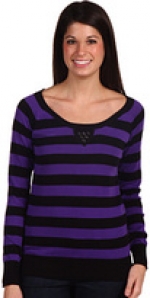 Striped purple sweater like Amy's at 6pm