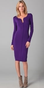 dsquared2 long sleeve purple dress at Shopbop