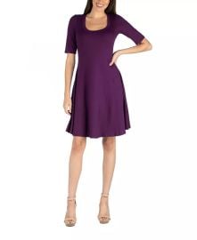 24seven Comfort Apparel Womens A-Line Dress with Elbow Length Sleeves Reviews - Dresses - Women - Macys at Macys