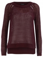 Dark red crochet top at Dorothy Perkins