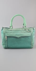 Aqua satchel bag like Janes at Shopbop