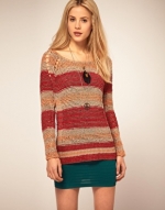 Block knit sweater like Alex's at Asos