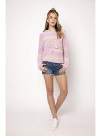 27 Miles Malibu Camilla Hoodie in Rainbow Dye Pastel Garmentory at Garmentory