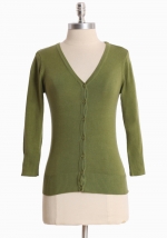 Simple green cardigan at Ruche