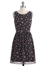 Black floral dress like Bernadettes at Modcloth