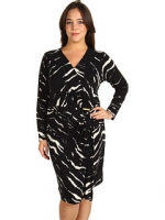 Black and white plus size wrap dress like Shirleys at Zappos