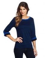 Blue and black striped tee at Amazon