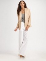 Cream leather blazer by Vince at Saks Fifth Avenue