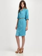 Robin's blue shirtdress on HIMYM at Saks Fifth Avenue