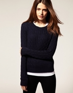 Navy blue knit sweater like Brittas at Asos