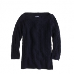 Navy cable knit sweater like Brittas at J. Crew