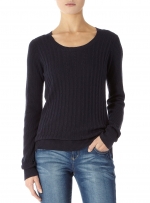 Navy cable knit sweater at Dorothy Perkins